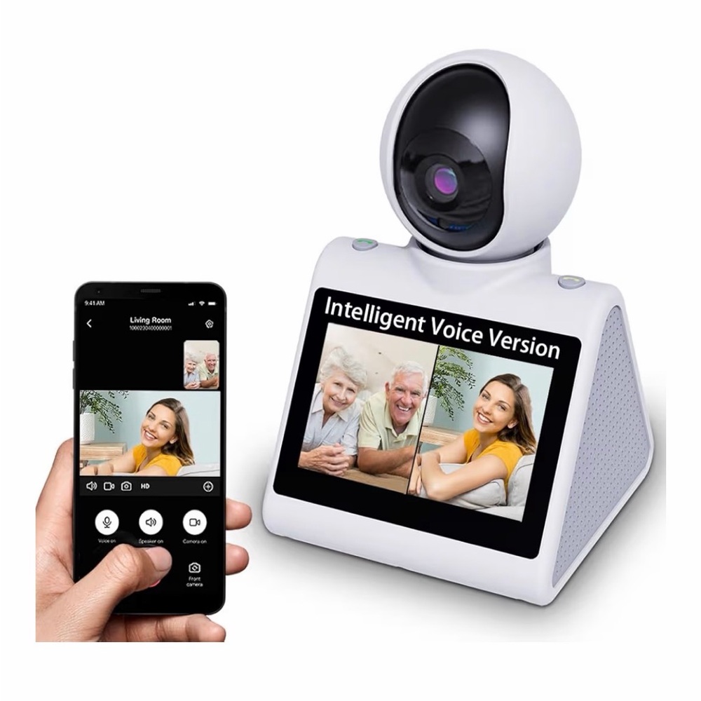 Smart Home Security Camera with Screen